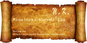 Misolszki Kornélia névjegykártya